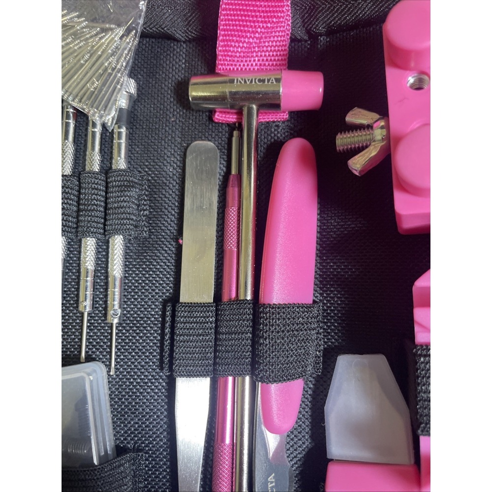 Invicta ITK-008 Watch Travel Repair Kit Tool Set Pink/White New In Box - Picture 8 of 11